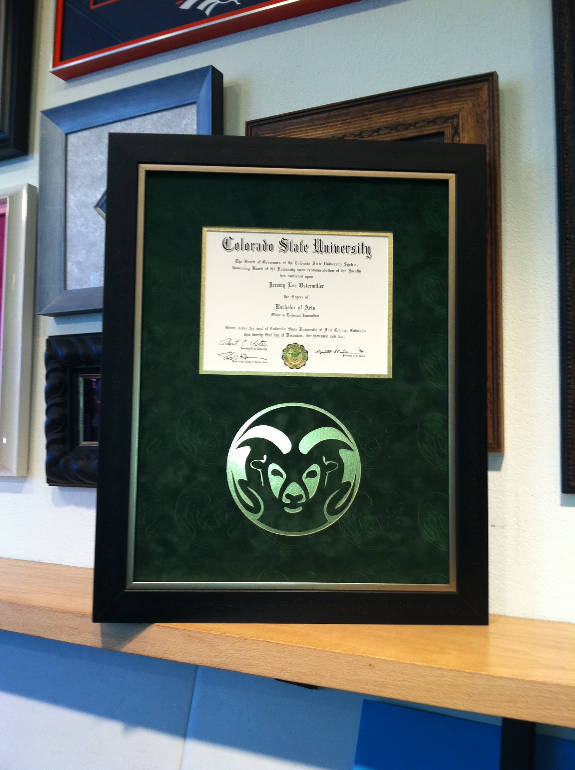 Diploma Framing